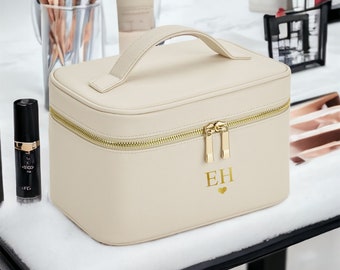 Personalised cosmetic bag, Luxury makeup bag toiletries bag makeup case travel cosmetic case large cosmetic bag travel case for toiletries