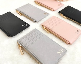 Monogram purse | Personalised card holder | Women's wallet | personalized thank you gift | minimalist wallet | personalised gift for her
