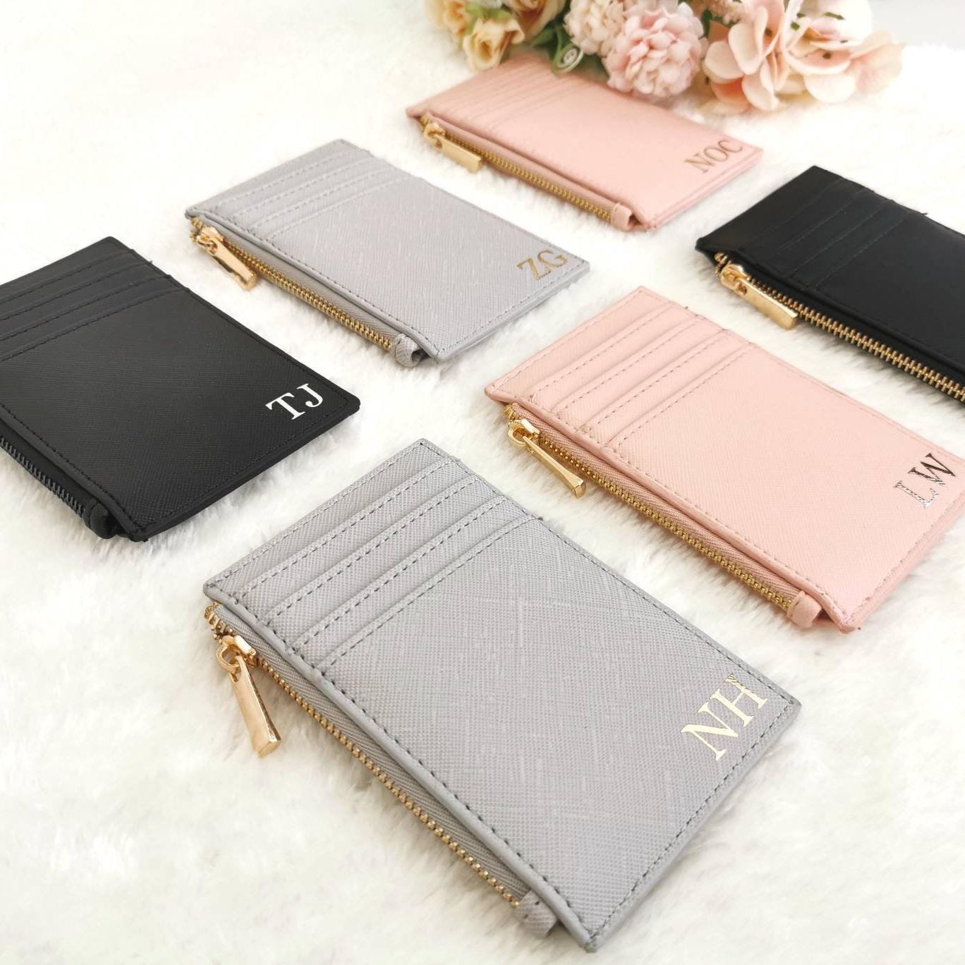 Monogram purse | Personalised card holder | Women's wallet | personalized thank you gift | minimalist wallet | personalised gift for her