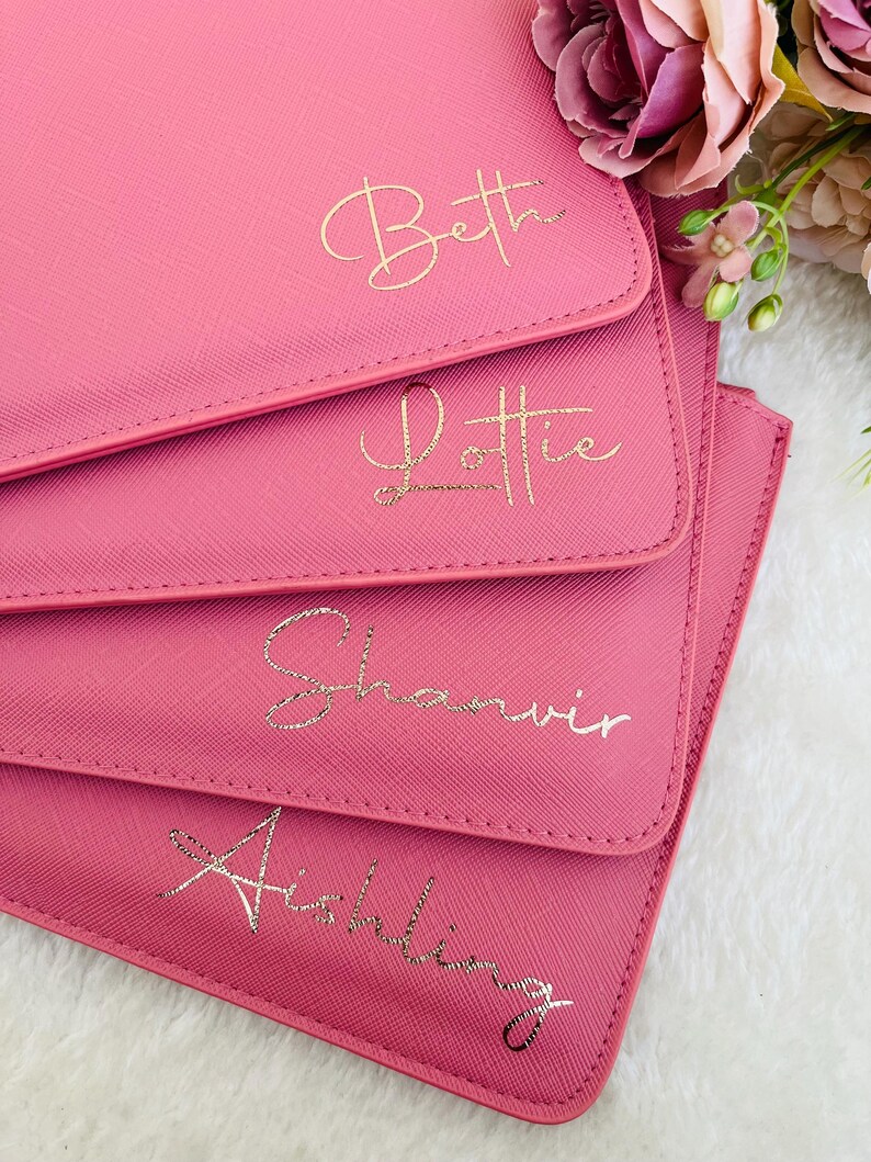 Personalised Clutch Bag, Personalised Bridesmaid Gift, Personalised Handbag, Maid of Honour Gift, Gift for Her, Hen Party Gift image 18