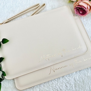 Bolso de mano personalizado para dama de honor, de piel sintética, con monograma inicial, regalo para dama de honor, regalo para dama de honor, regalo para propuesta de matrimonio, bolso de boda.