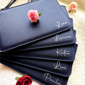 Personalised Clutch Bag, Personalised Bridesmaid Gift, Personalised Handbag, Maid of Honour Gift, Gift for Her, Hen Party Gift image 10