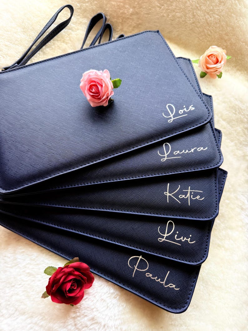 Personalised Clutch Bag, Personalised Bridesmaid Gift, Personalised Handbag, Maid of Honour Gift, Gift for Her, Hen Party Gift image 10