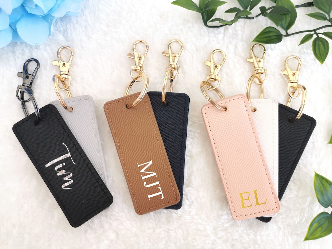 Personalised Keyring, Monogrammed Key Ring, Initials, Personalised Gift ...