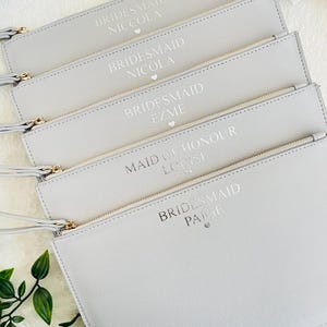 Personalised Clutch Bag, Personalised Bridesmaid Gift, Personalised Handbag, Maid of Honour Gift, Gift for Her, Hen Party Gift image 4