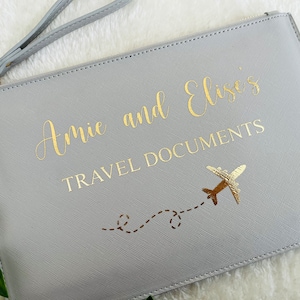 Personalisierte Reisedokumente Brieftasche, Passinhaber, Reiseveranstalter, Familien Urlaub Dokumentenhalter, Urlaub Passport Tasche Reiseordner