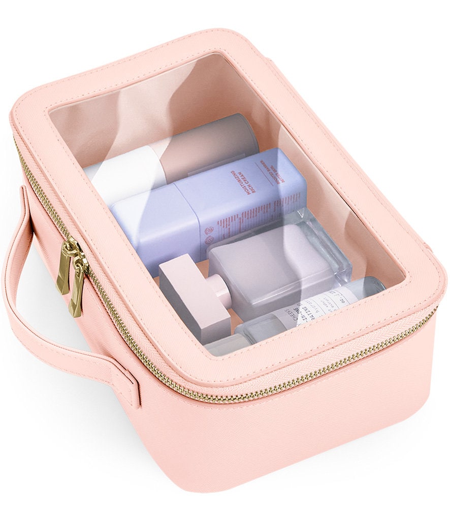 Personalized Clear Travel Makeup Bag – Custom Vanity Case for Toiletries, Travel Must-Have & Perfect Gift for Her