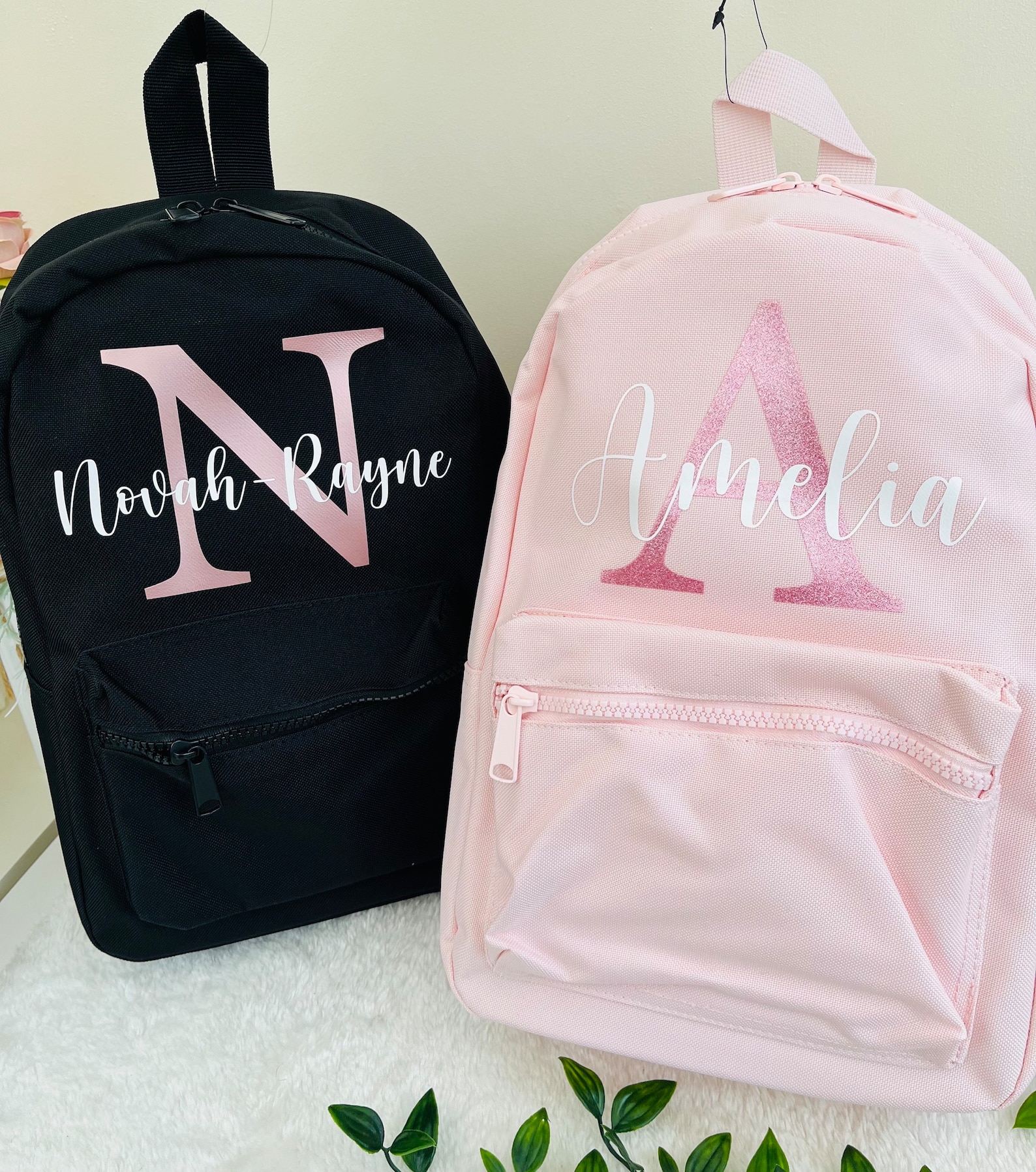Personalised Name Initial Backpack | Custom Girls Boys Kids Children ...