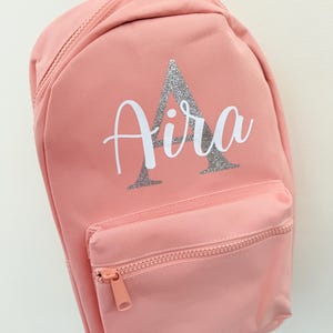 Sac à dos avec prénom personnalisé | Sac à dos personnalisé pour filles, garçons, enfants, enfants d'âge préscolaire | Sac à dos pour chien | Sac à dos pour tout-petit