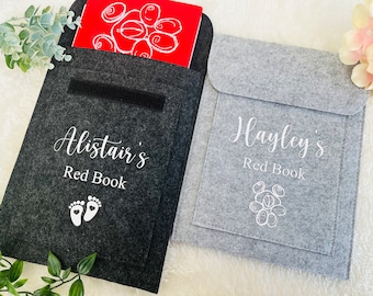 Personalisierte Baby Rot Buch Ordner, Rot Buch Cover, Perfekte Babyparty, neues Baby Geschenk zum Schutz der Babys Rot Buch, Baby Dokumentenhalter