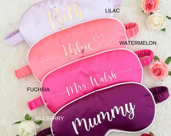 Personalised Luxury Eye Mask, Customised Bride Sleep Mask, Bridesmaid Proposal Gift, Maid Of Honour Wedding Gift, Birthday Present, Eyemask