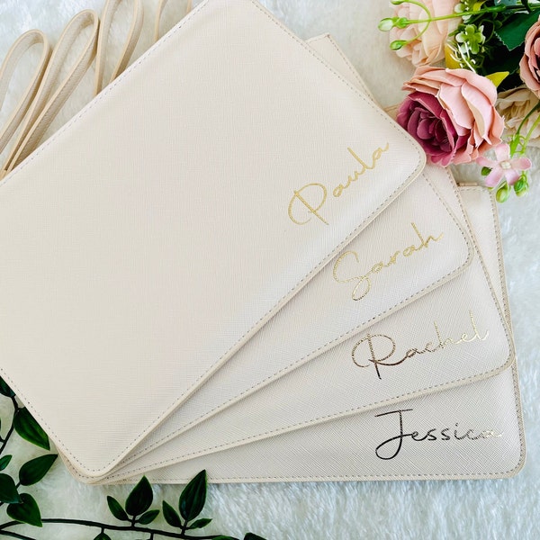 Personalised clutch bag with name | Bridesmaid gift | gift for bride | Maid of Honour present | Personalized gift for her | Bachelorette