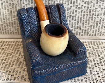 vintage easy chair pipe rest. (Pipe not included)
