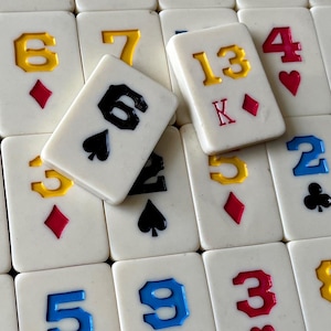 Vintage plastic poker tiles lot of 50, NOT a full set or game