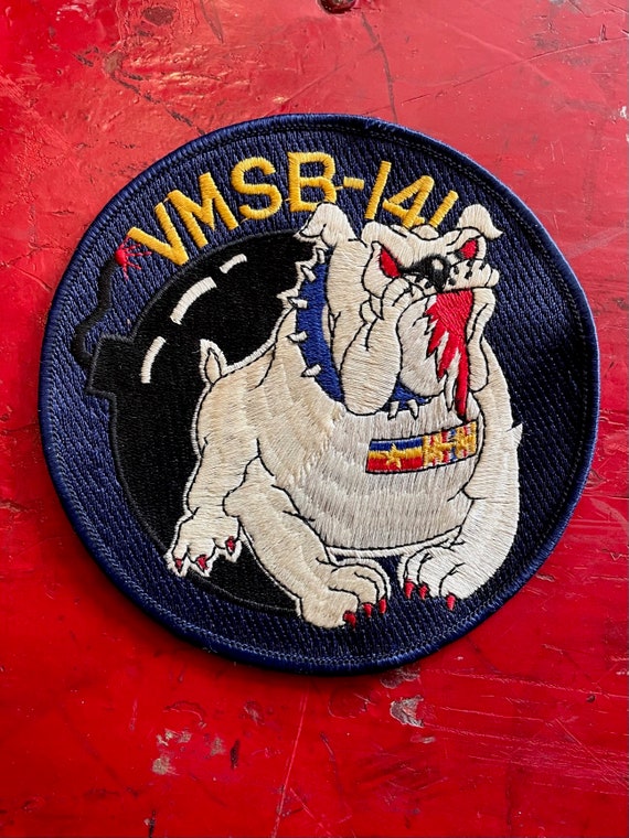 Vintage Marine bomb squad patch with bulldog. Gem