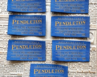 Vintage Pendleton label lot of 7