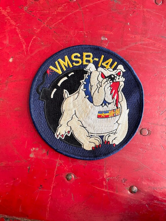 Vintage Marine bomb squad patch with bulldog. Gem