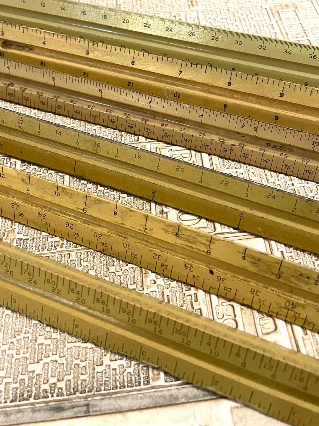 Vintage Wooden Triangle 12 Inch Rulers, Lot of 6 - Etsy