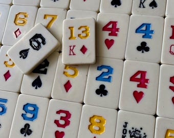 Vintage plastic poker tiles lot of 50, NOT a full set or game