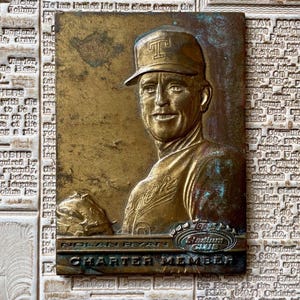Vintage Nolan Ryan brass collectors stamp