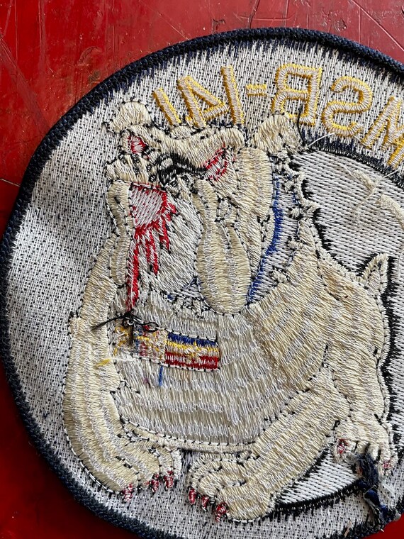 Vintage Marine bomb squad patch with bulldog. Gem