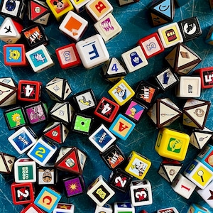 Vintage dice, lot of 79