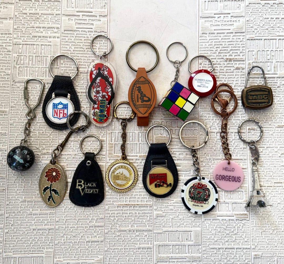 Very Key Chain Vintage Key Chains, Lot of 15. - Etsy