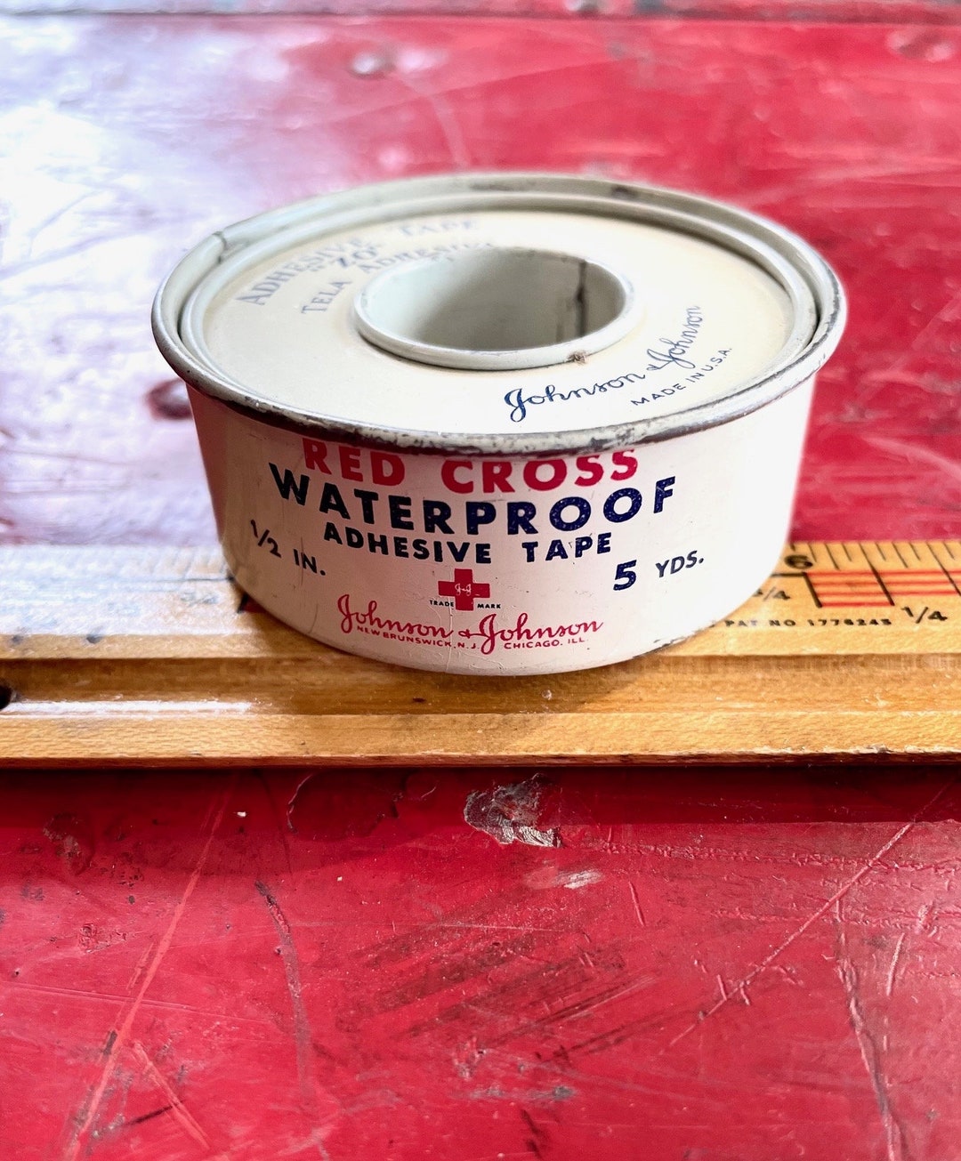 Vintage Johnson and Johnson Adhesive Tape Tin Etsy