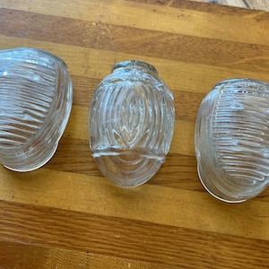 Vintage bird cage glass feeders