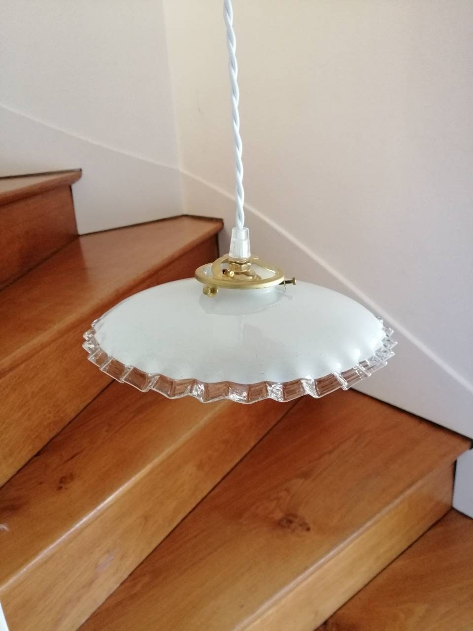 Lampe Baladeuse en Opaline Blanche