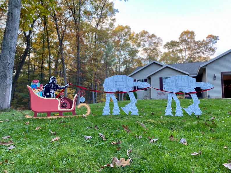 Darth Vader Christmas Sleigh Yard Art, Star Wars Yard Display, Star Wars Art, Christmas Display, Star Wars Christmas 