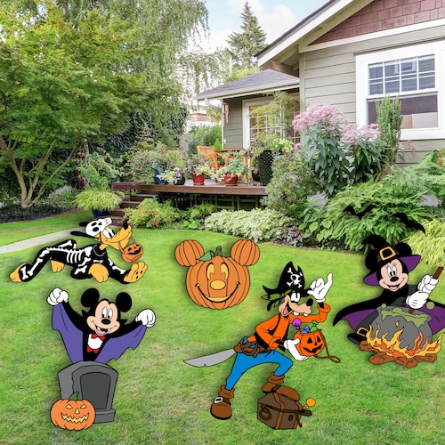 Hand Painted Disney Mickey Mouse Mummy Halloween Yard Art Etsy