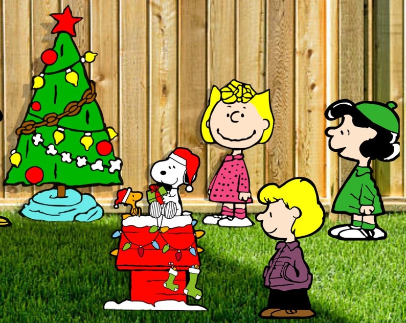 Cartoon Christmas Yard Art Christmas Display Christmas Etsy