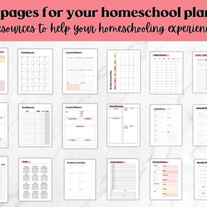 Comprehensive Homeschool Planner Printable for Teachers, Kindergarten ...