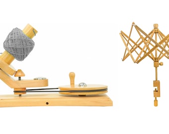 Handcrafted Rosewood Yarn Ball Winder & Swift Set – Personalized Knitting and Crochet Gift