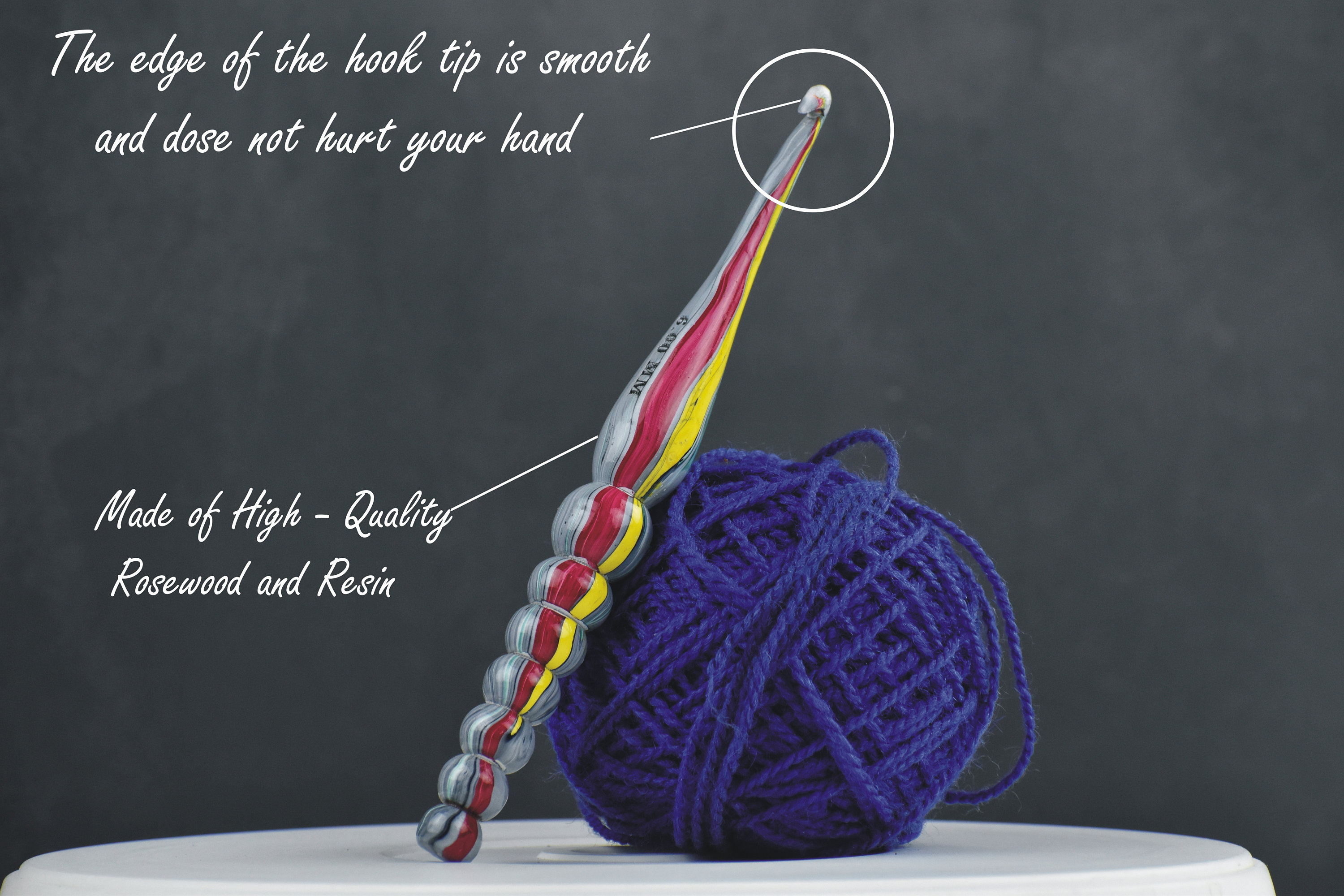 6.5mm Ergonomic Crochet Hook, 3D Printed Hybrid Inline Style Susan Bates  Brand Metal Hook, Cosmos Black Hole Edition, Gift for Crocheter -  UK