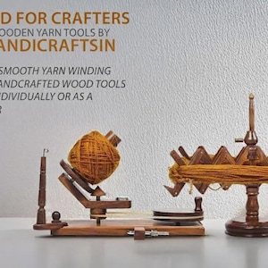 Handcrafted Rosewood Yarn Ball Winder & Swift Set – Personalized Knitting and Crochet Gift for Winder image 13