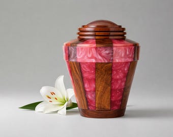 Luxury Personalized Funeral Urn – Custom Engraved Wooden Ashes Memorial