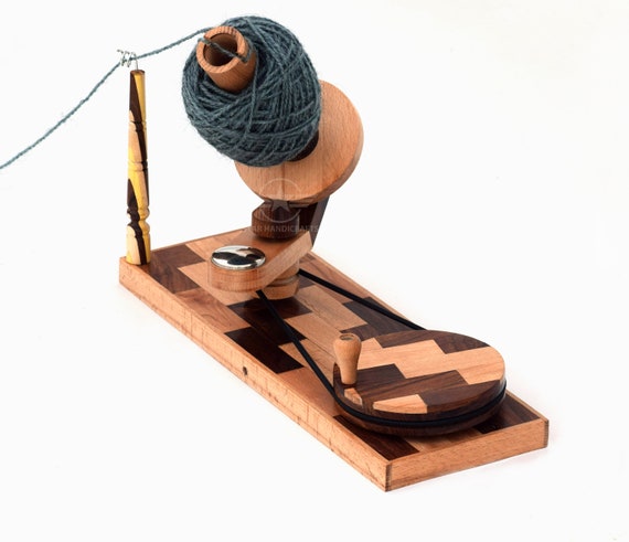 Yarn Winder and Swift Hand-operated Wooden Yarn Winder Knitter' Gifts  Center Wool Winder Skein Winder Multi Wood With 5 Rubber Band 