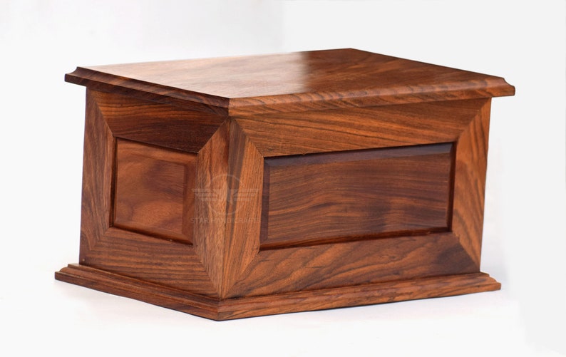 Personalized Wooden Memorial Urn – Handmade Cremation Box for Loved One Ashes image 5