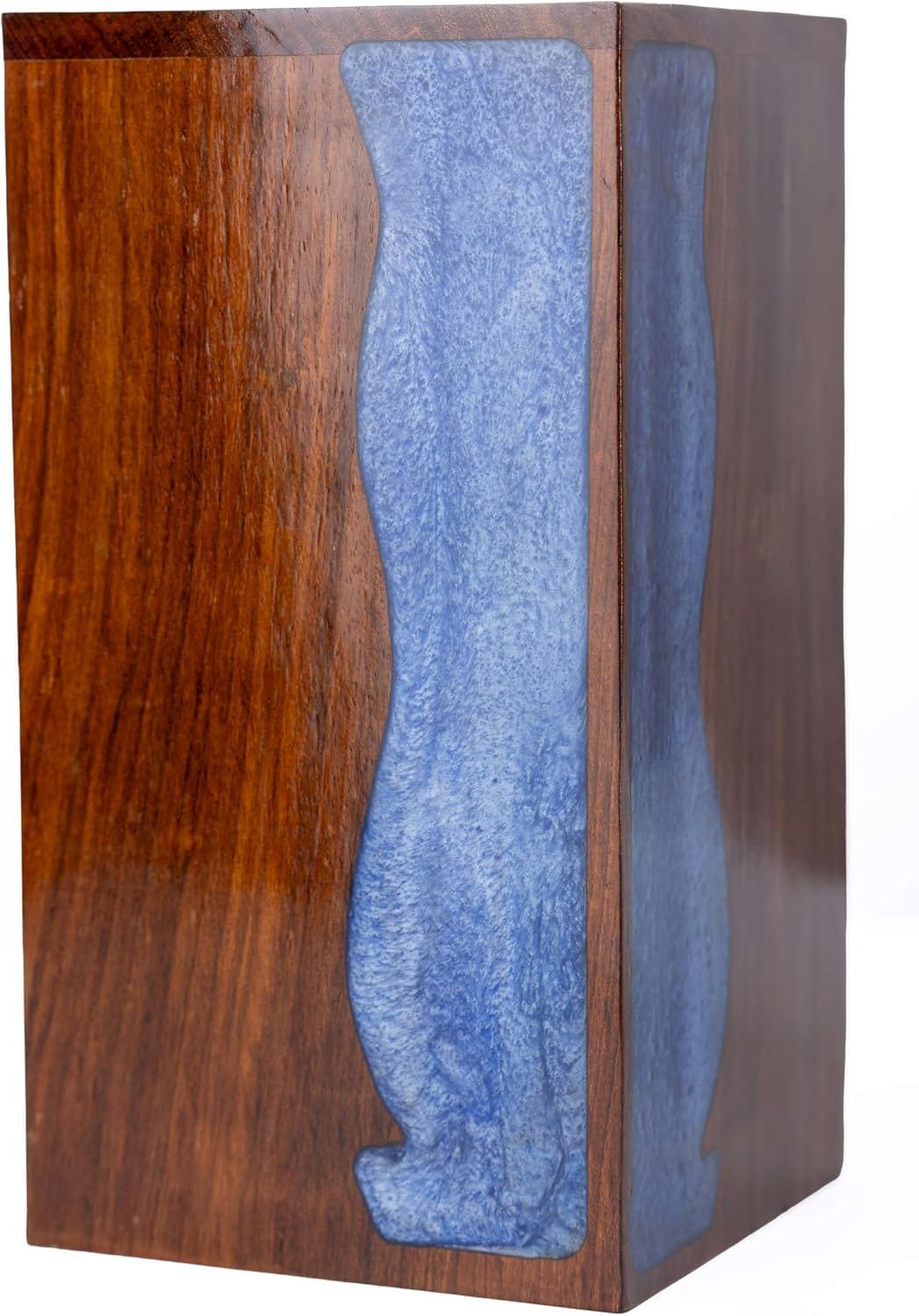Urna Per Ceneri In Legno Di Palissandro – Adulti, Scatola Funeraria Per Cremazione, 27,9x15,2x15,2 Cm, Capacità 250 Cm Cubi