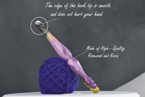 Buy Wooden Crochet Hooks Knitting and Crochet Ergonomic Soft Grip Hooks  Handle Handmade Needles Knit Weave Yarn Craft Set 7 and Set of 13 Online in  India 
