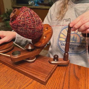 Handcrafted Rosewood Yarn Ball Winder & Swift Set – Personalized Knitting and Crochet Gift for Winder image 16