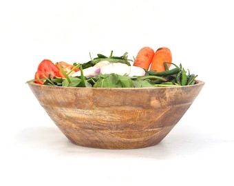Buy Handmade Wooden Salad Bowl With Salad Spoon Large Wooden Bowl