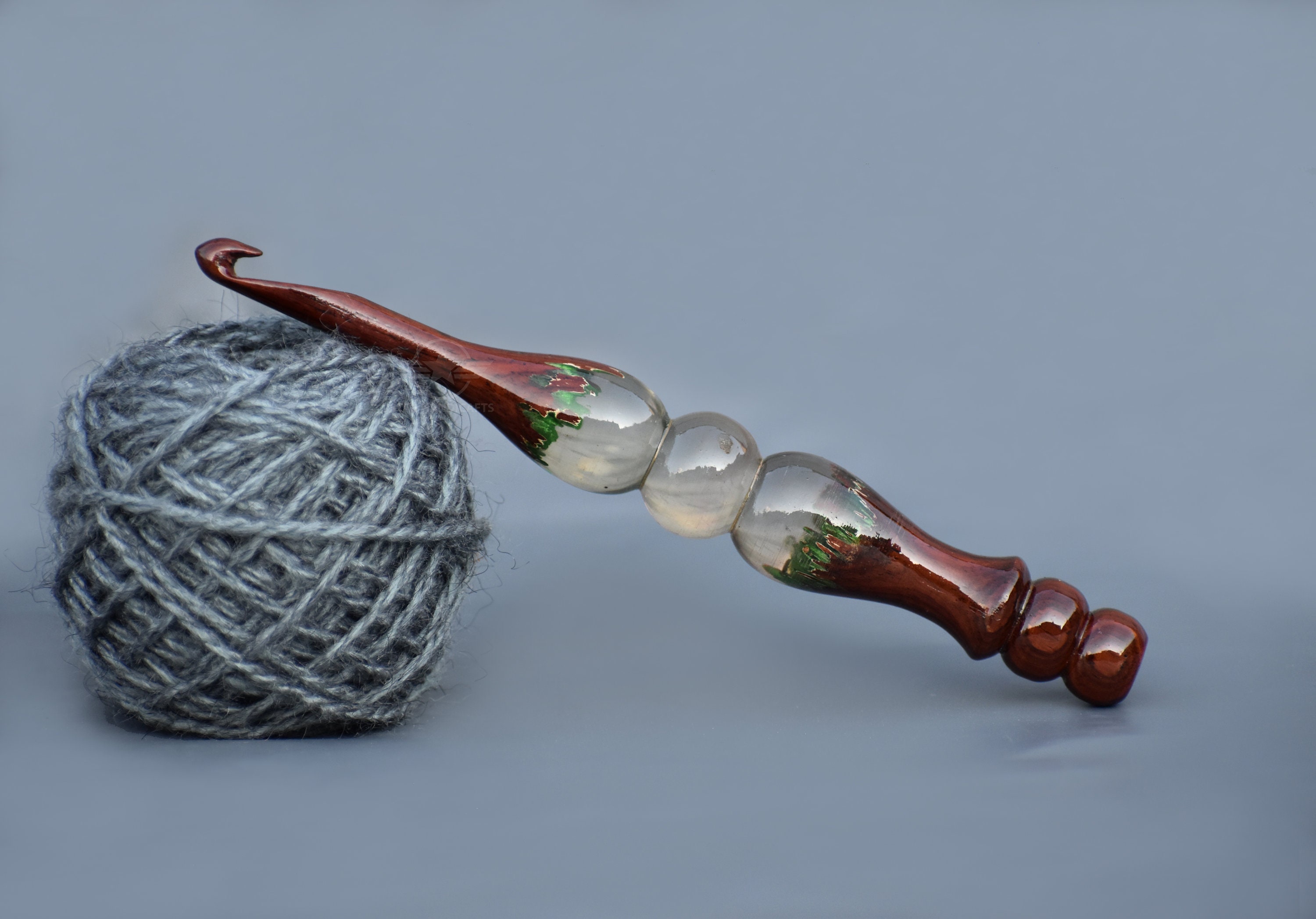 Wooden Handle Crochet Hook, Knit Craft Knitting Needle Weave Yarn Inline  Crochet Hooks for Beginner Crocheting Chunky Yarn 
