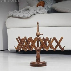 Handcrafted Rosewood Yarn Ball Winder & Swift Set – Personalized Knitting and Crochet Gift for Winder image 18