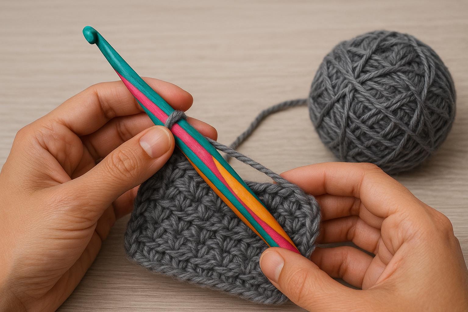 IMPUGNATURA ERGONOMICA 8 pz set ganci all'uncinetto con manico in