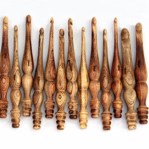 Handmade Crochet Hook Set with Yarn Bowl: Ergonomic Wooden Crochet Needles