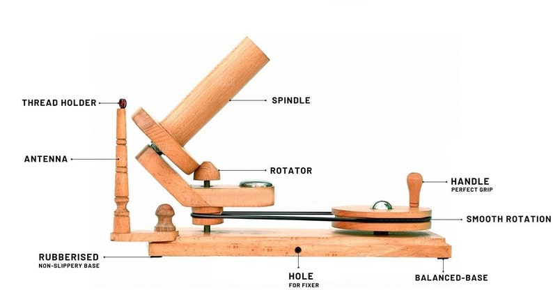 Yarn winder and swift yarn winder combo Hand-operated Ball winder Knitter's Gifts Center handcrafted Skein winder for Knitting Crocheting Beechwood Winder