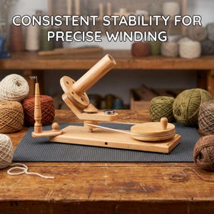Handcrafted Rosewood Yarn Ball Winder & Swift Set – Personalized Knitting and Crochet Gift for Winder Beechwood Winder